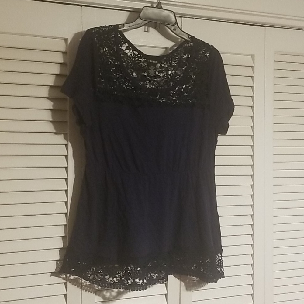 Navy Torrid blouse
